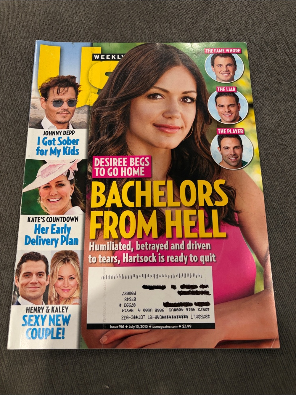 Us Weekly Magazine 2013 - The Bachelorette Desiree - Johnny Depp - Henry Cavill